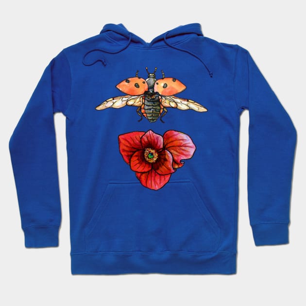 Nine Spotted Lady Beetle and Pawpaw Hoodie by ThisIsNotAnImageOfLoss